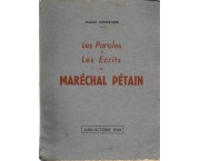 Les Parole set Les Ecrits du Marechal Petain