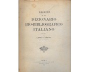 Saggio di un dizionario bio-bibliografico italiano