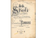 Nuova scuola d'insegnamento della Tromba in si b (cornetta) e congeneri... in revisione ai varii metodi esistenti - unito - Trenta studi e sei duetti per Tromba in fa - unito - 24 Studi caratteristici per Tromba si b, Cornetta, Flicorno, Genis mib e Flicorno basso sib - unito - Trascrizione manoscritta dei nn. 36, 39, 45, 46, 58, 59 dei 60 Ausgewahlte Etuden von Kopprasch, e dei nn. 4 - 5 dei 12 Nuovi Vocalizzi per Soprano e Tenore di Bordogni (ed altro)