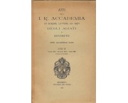 Atti della I. R. Accademia di scienze lettere ed arti degli Agiati in Rovereto. Anna Accademico CLVI ...