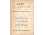 Nuovi Argomenti. Rivista bimestrale n° 47-48 Nov. 1960 - Feb. 1961. Appunti sulla Destra tedesca