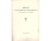 Rerum vulgarium fragmenta. Francisci Petrarchae Laureati Poetae