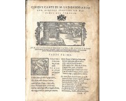 Cinque Canti di M. Ludovico Ariosto, liquali seguono la materia del Furioso - Brieve dimostramento di molte comparationi et sentenze dell'Ariosto in diversi Autori imitate raccolte da M. Lodovico Dolce