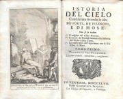 Istoria del Cielo considerato secondo le idee de' poeti, de' filosofi, e di Mosè. Tradotta dal francese, edizione seconda, accresciuta e migliorata, in 2 tomi - unito - Revisione della storia del Cielo, dove si riconfermano e si compendiano le prove principali addotte in tutto il Trattato