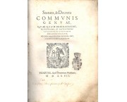 Statuta, & Decreta Communis Genuae. Quae quam ordinatissime, diligentissime, et castigatissime ad Co ...