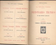 Dizionario tecnico in quattro lingue vol. I: italiano - tedesco - francese - inglese