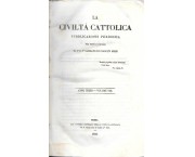 La Civiltà Cattolica, anno terzo, voll. 8°, 9°, 10, 11°, 12° (Indice)